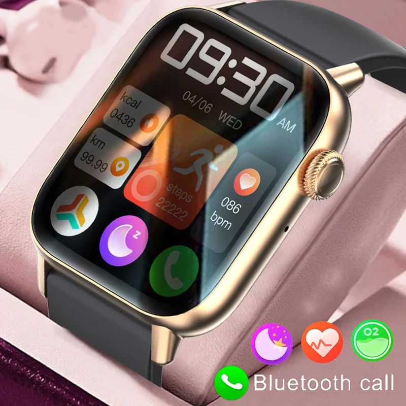 

Смарт-часы мужские/женские с Bluetooth и термометром, 2023 дюйма
