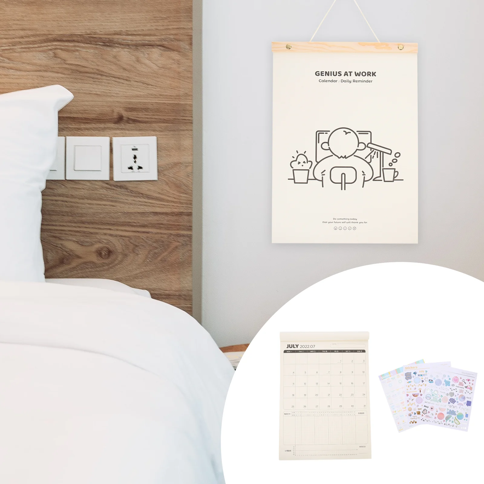 

Calendar Wall Planner Calander 2023 Hanging Daily Tearable Agenda Mounted Aesthetic Monthly Tear Off Office Modern Paper