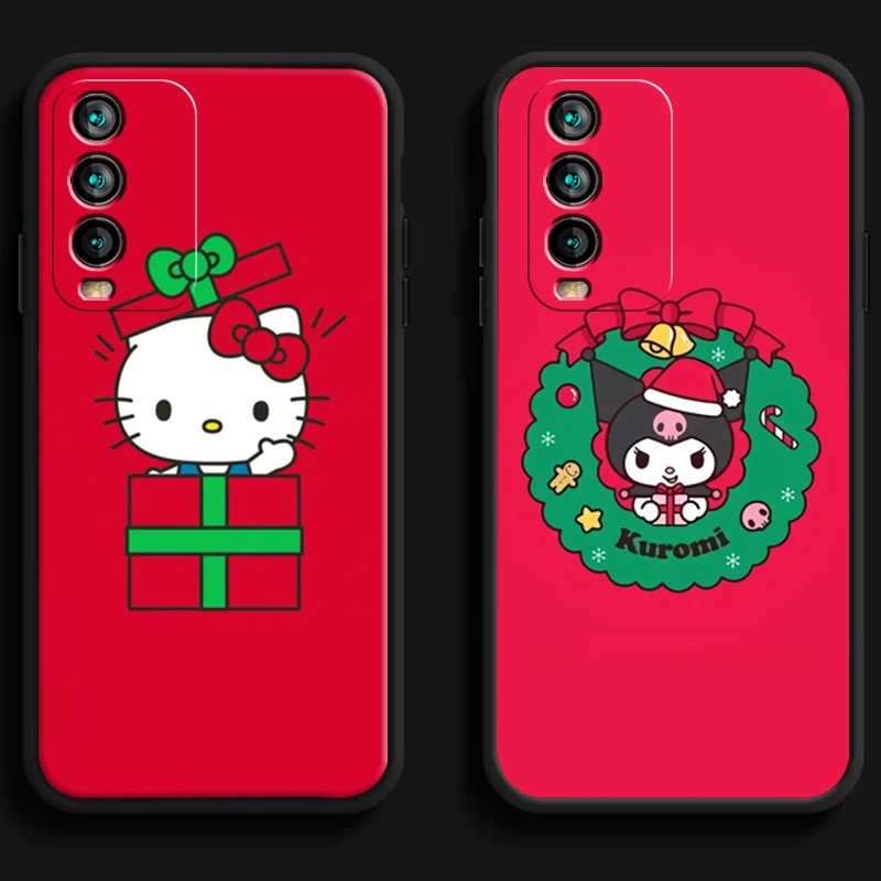 

Hello Kitty Christmas Phone Cases For Xiaomi Redmi 9 9A 9T 8A 8 2021 7 8 Pro Note 8 9 Note 9T Carcasa Soft TPU Back Cover Coque