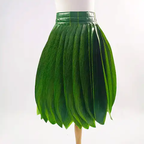 Artificial Silk Ti Leaf Hula Skirt Women Wear Party Decoration Hawaii Hula Girl Short Dress Hawaii Performance Accessory HSK021