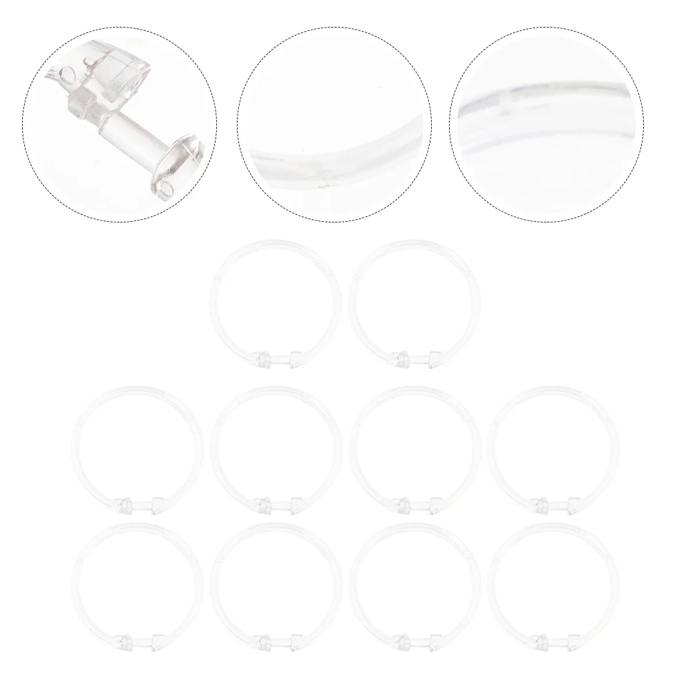 

10pcs Shower Curtain Rings Shower Hooks O Shaped Shower Curtain Ring Hooks