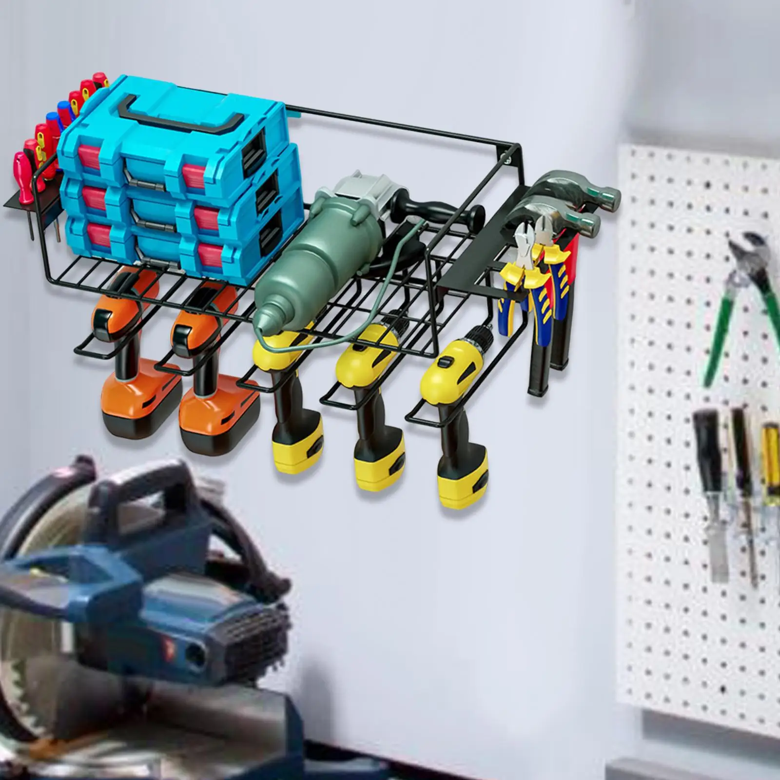 Универсальный ручной органайзер для электроинструментов настенный с 5 слотами