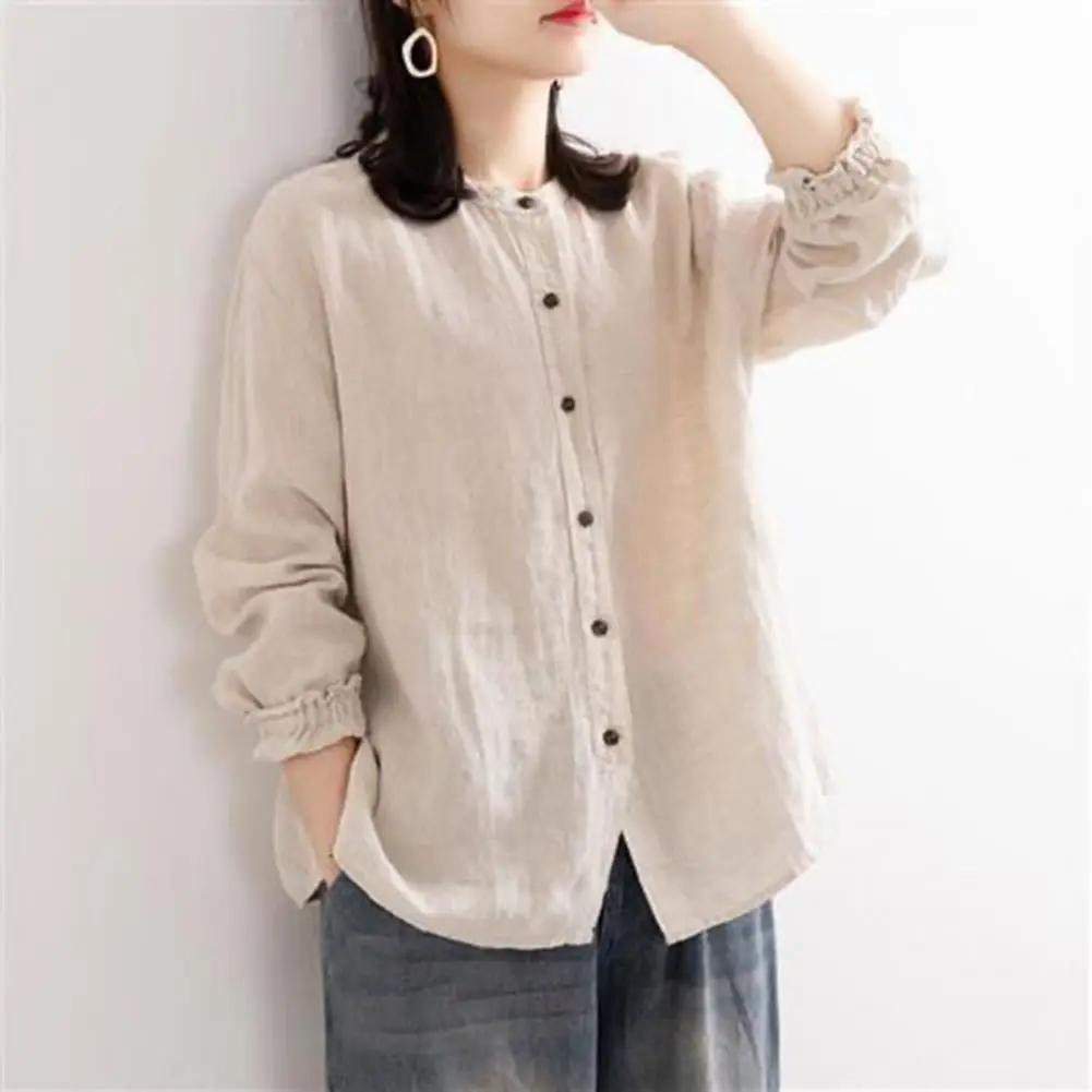 

Chic Women Top Long Sleeves Women Sweatshirt Ruffle Cuffs Casual Loose Ladies Shirt Blouse Streetwear