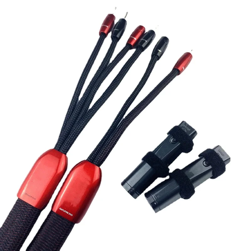 

A Pair Redwood Audio Speaker Cable Silver Spade or Banana Plugs Cable Bi Wire Single Wire Version