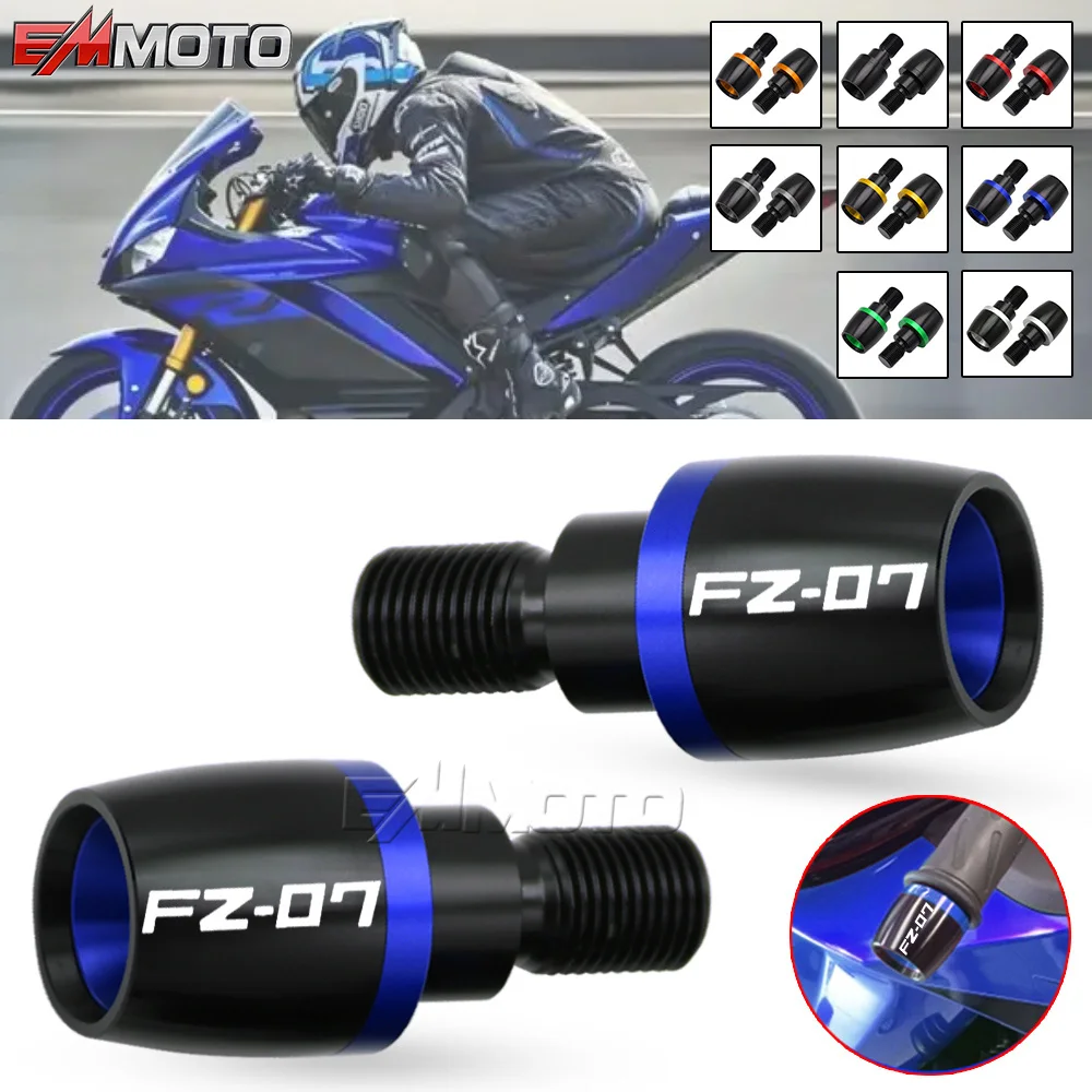 

For Yamaha FZ-07 FZ07 FZ 07 2015-2020 Motorcycle CNC Aluminum Handlebar Ends Grips Bar Ends Cap Counterweight Plug Slide