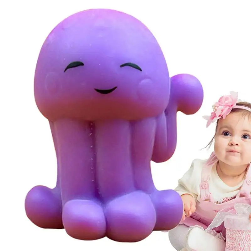 

Jellyfish Toy Children Miniature Stretching Jellyfish Toy Soft Squeeze Marine Animal Toys For Bedroom Decoration Lovely Relaxing