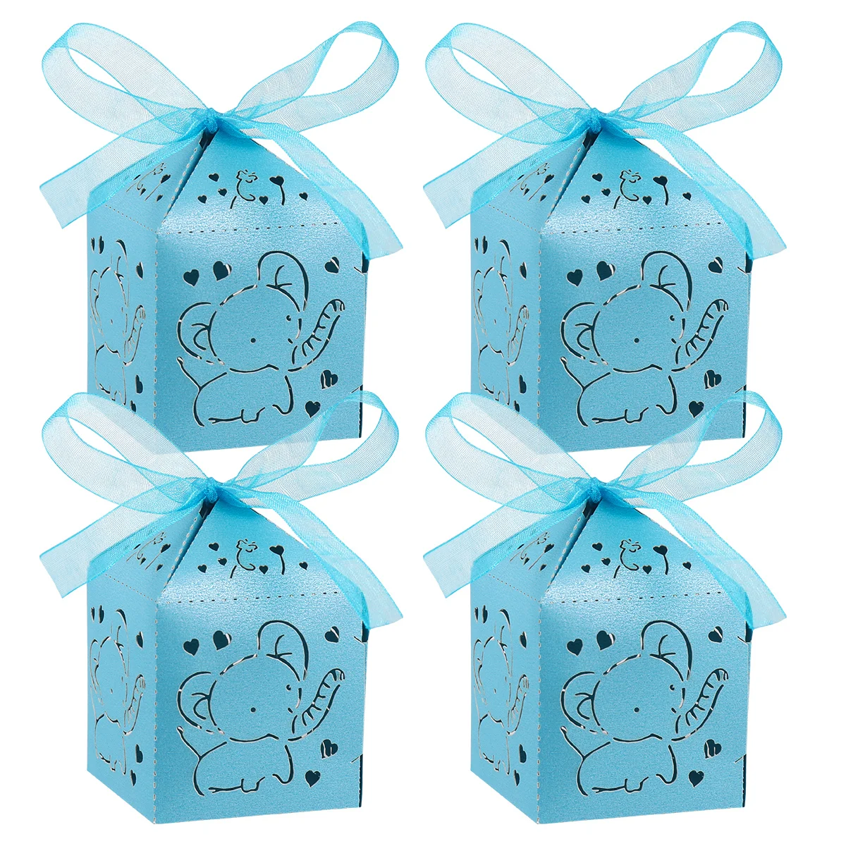 

Boxes Candy Favor Paper Gift Birthday Folding Treat Storage Out Hollow Wedding Ribbon Box Elephant Favors Party Souvenir Packing