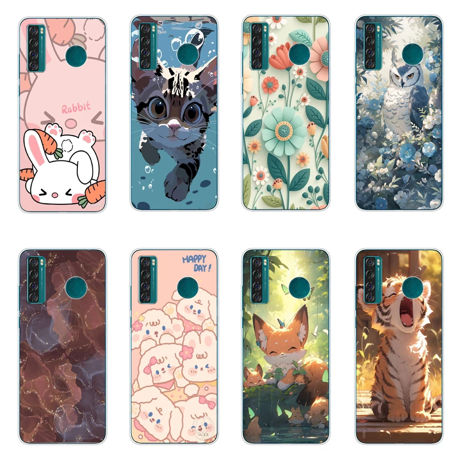 4 для TCL 10 SE/30 SE/20 SE чехол TPU Мягкий силиконовый защитный