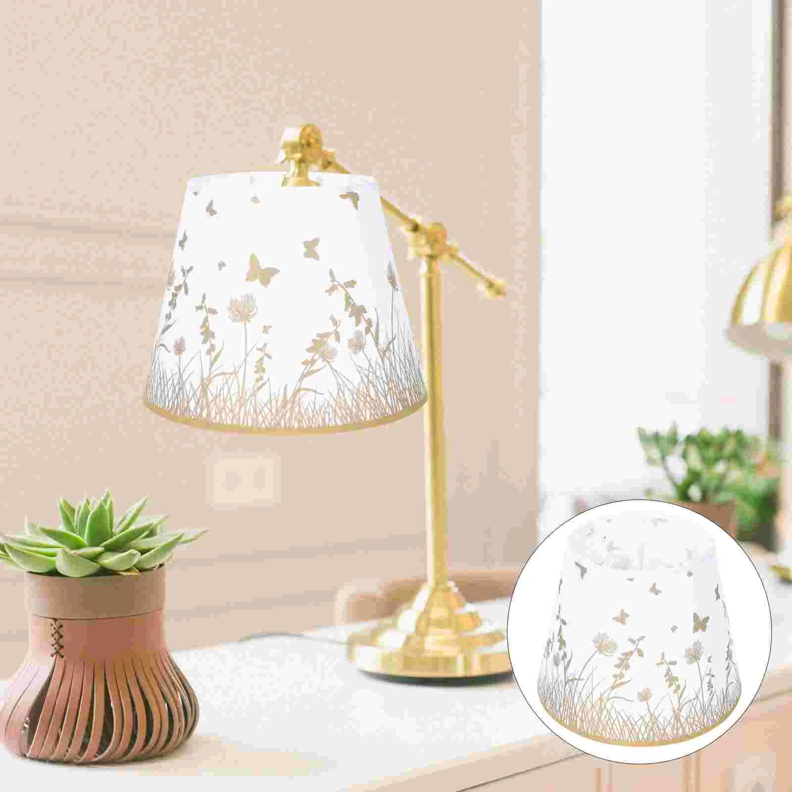 

Lamp Shades Floor Lamps LED Bulbs Lamp Shades Table Lamps Linen Shade E27 Bulb Bedside Desk Lampshade Simple Lamp Shade Cover