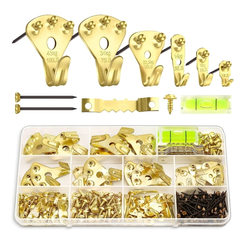 

196Piece Picture Hangings Hook Kits Picture Frame Fixing Picture Hangers