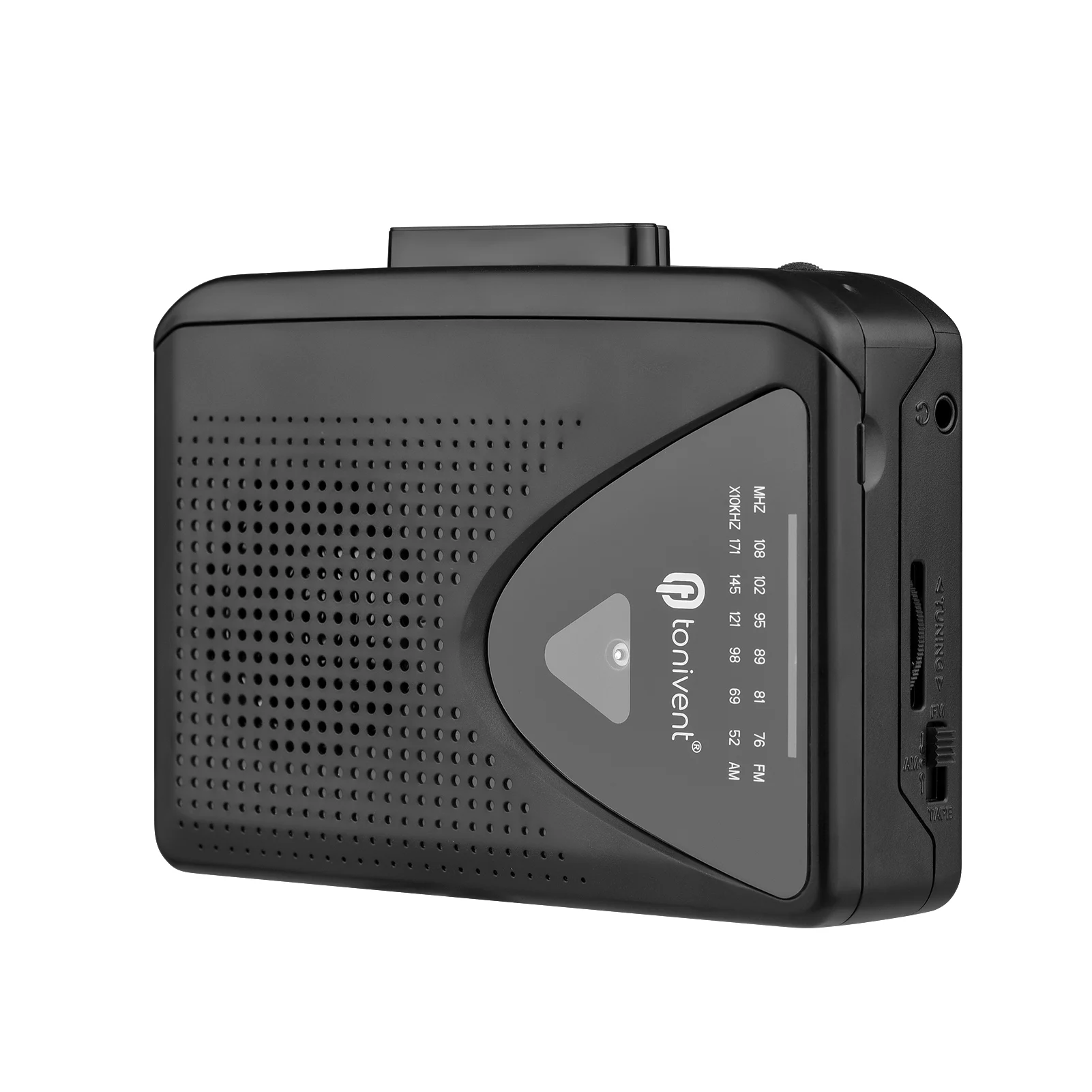 

TONIVENT TON009 Portable Cassette Player AM/FM Radio Auto Reverse Auto Stop Mini Stereo Tape Player with 3.5mm Earphone Jack