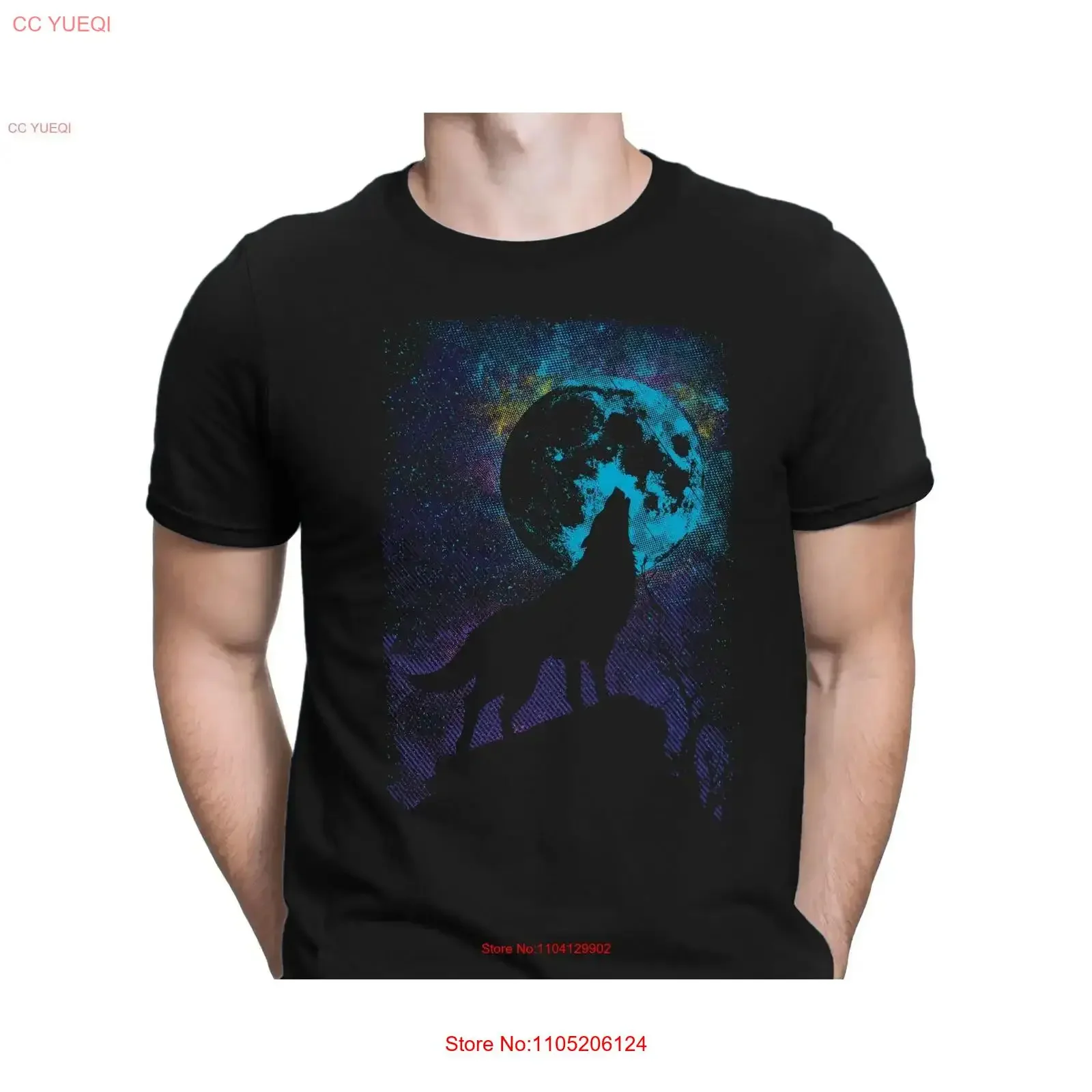 Фото Мужская забавная футболка Howling Wolf от маленького до 4XL PAPAYANA, винтажная стильная дышащая мужская футболка унисекс, слегка модная повседневная футболка №1