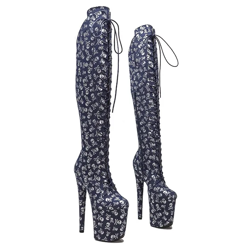 LAIJIANJINXIA/Новинка 20 см/8 дюймов женские современные сапоги до колена на платформе и