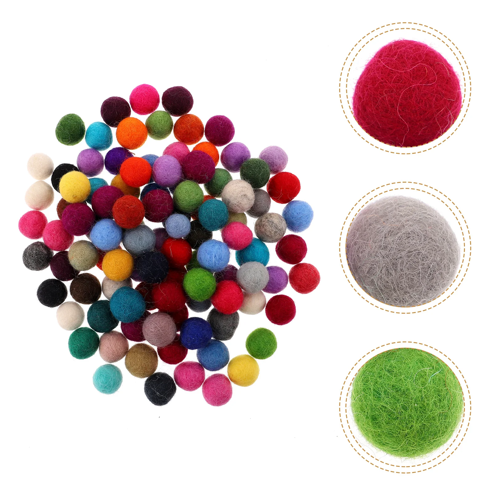 

100pcs Felt DIY Decors DIY Pendant Felt Materials Decorative Felt
