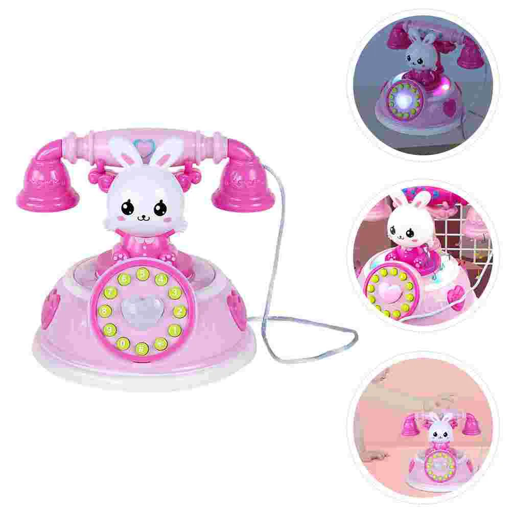 

Toytelephone Rotary Kids Play Children Plaything Pretend Landline Educational Fake Child Simulation Interactiveplayhouse