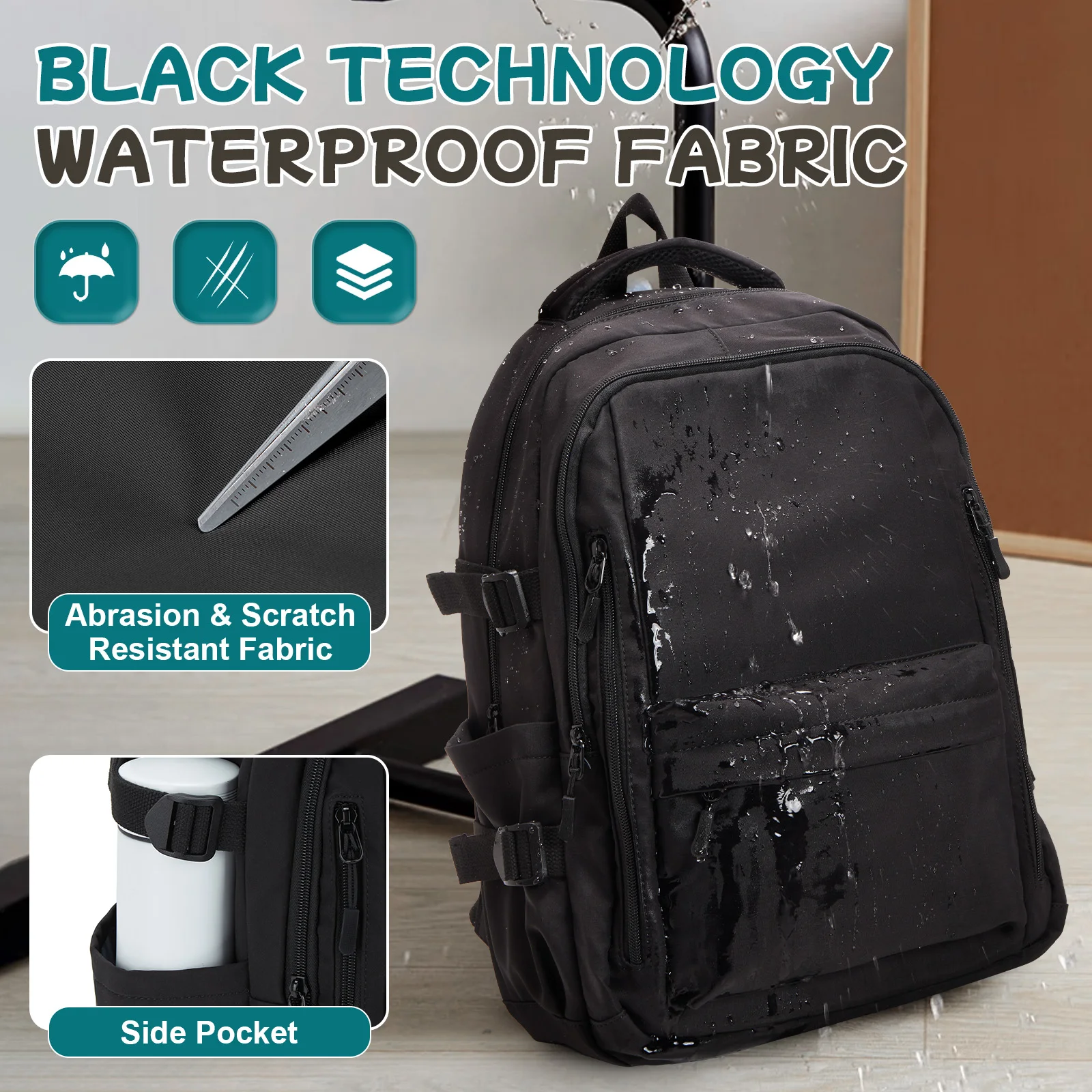 Водонепроницаемый нейлоновый рюкзак для девочек-подростков цвет в ассортименте