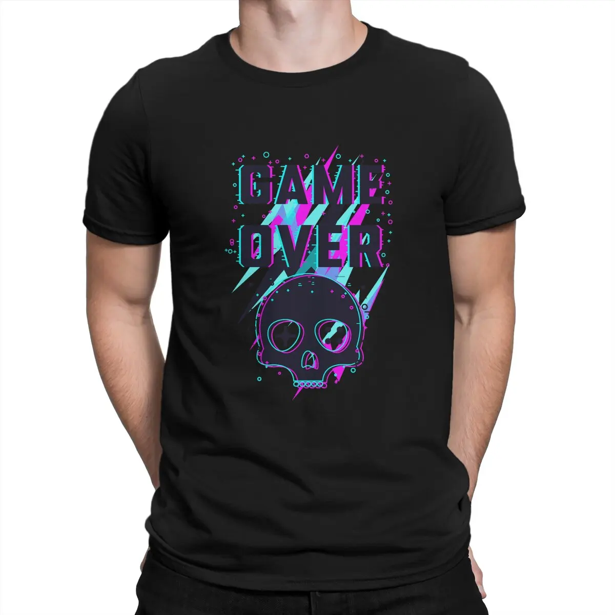 

Novelty Game Over Back to School Classic T-Shirts Men O Neck Pure Cotton T Shirt Gamer Gaming Controller Tee Shirt Printed Tops