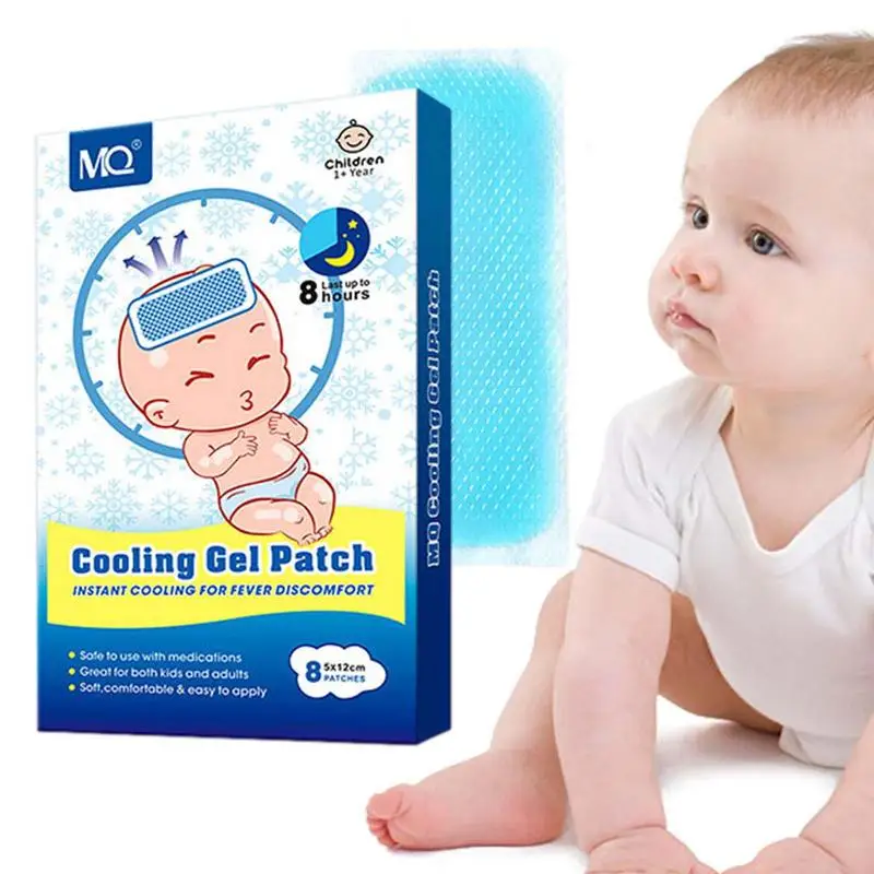 

Cool Patches For Fever 8 Pcs Fever Cooling Pad For Adults Self Adhesive Non-woven Fabric 8 Hours Lasting Cooling Pad For Neck