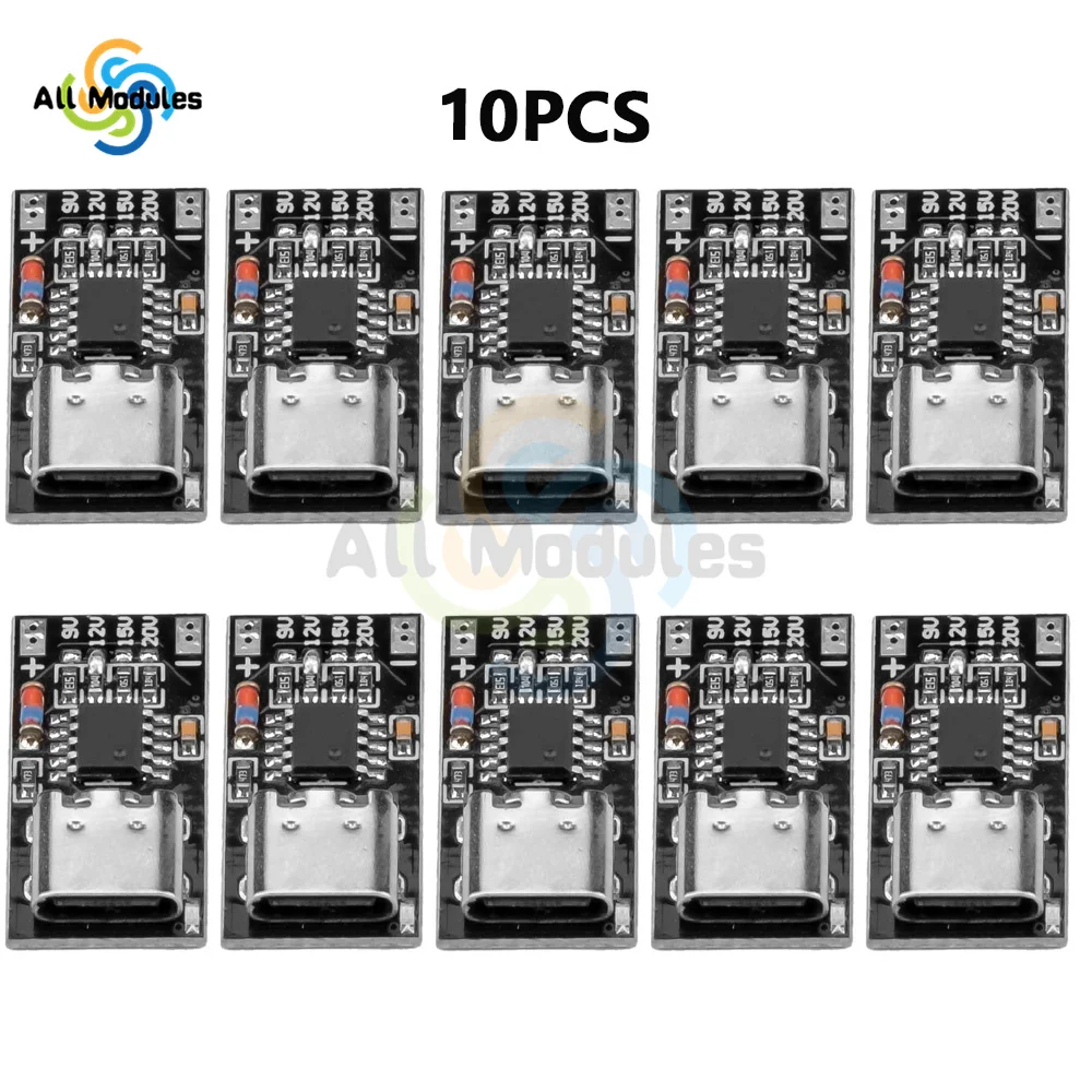 

10PCS PD/QC Decoy Board Fast Charge USB Boost Module Type-c Power Supply Change Module PD3.0/2.0 PPS/QC4+ QC3.0/2.0 FCP AFC