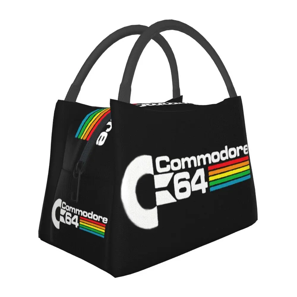

Commodore 64 Retro Classic Insulated Lunch Bag for Work Office C64 Logo Amiga Computer Resuable Thermal Cooler Lunch Box Women