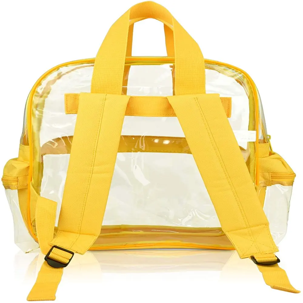 15 Inch Unisex Adult Multi-Purpose Clear Backpack - Yellow