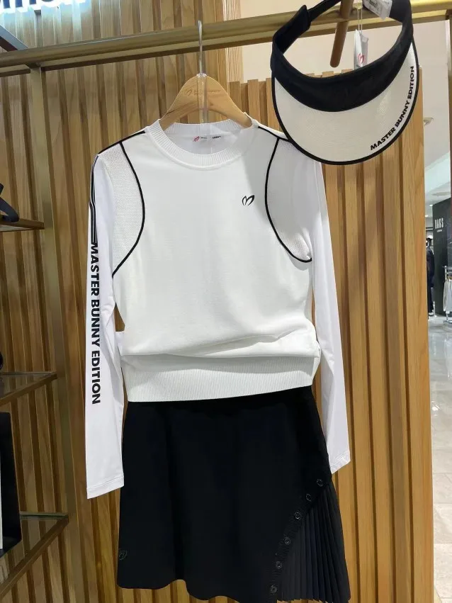 

Ice silk long-sleeved knitted sweater golf clothing women's top sunscreen slim fit all-match Korean sports ball clothes