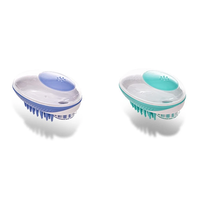 

Pet Bath Brush 2-In-1 Pet Massage Comb Soft Silicone Pet Shower Hair Grooming Cleaning Tool Pet Supplies