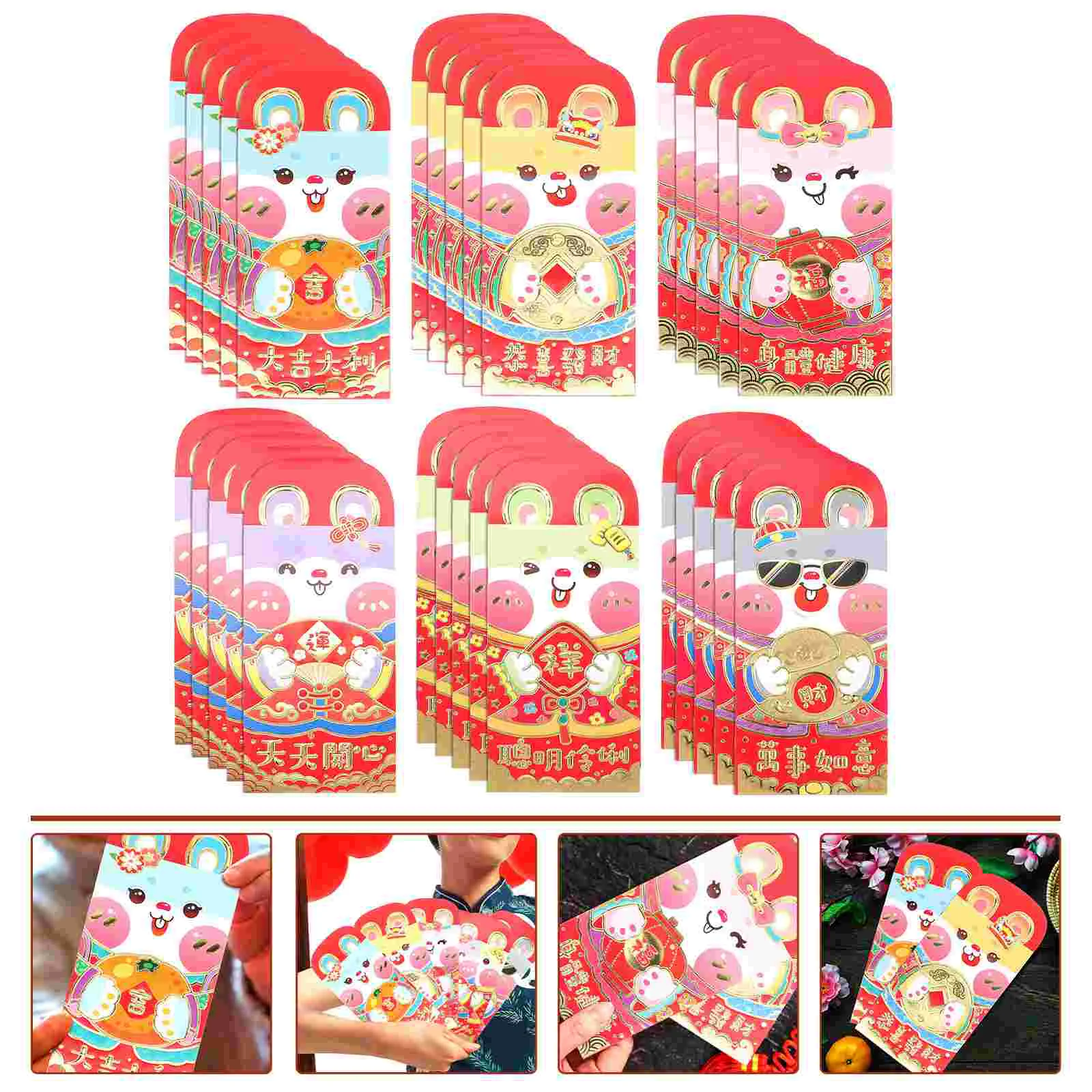 

Red Year New Envelopes Chinese Envelope Money Packet Packets Rabbit Luckygift Eve Years Spring Pocket Wedding Festival Bao Hong