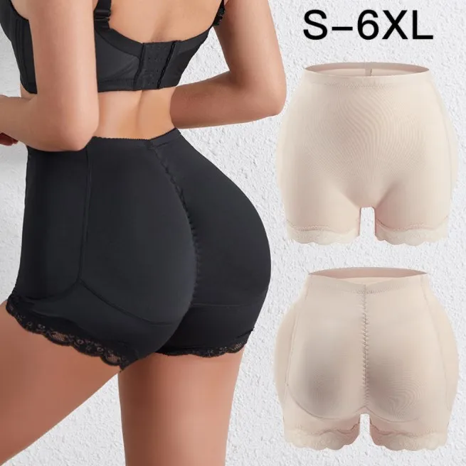 

Butt-lifting Pants Women's Buttocks and Hips Large Size Body Sculpting Underwear Lace Edge Belt Hip Pad Boxer Body Belly Pants