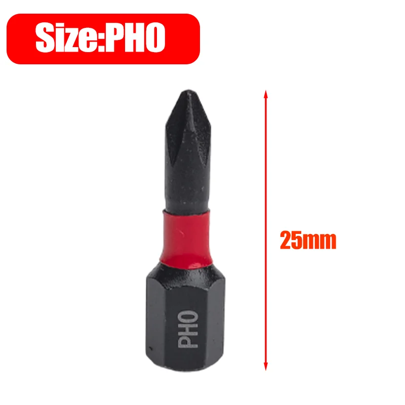 

Magnetic Screwdriver Bit Set S2 Steel Black Red