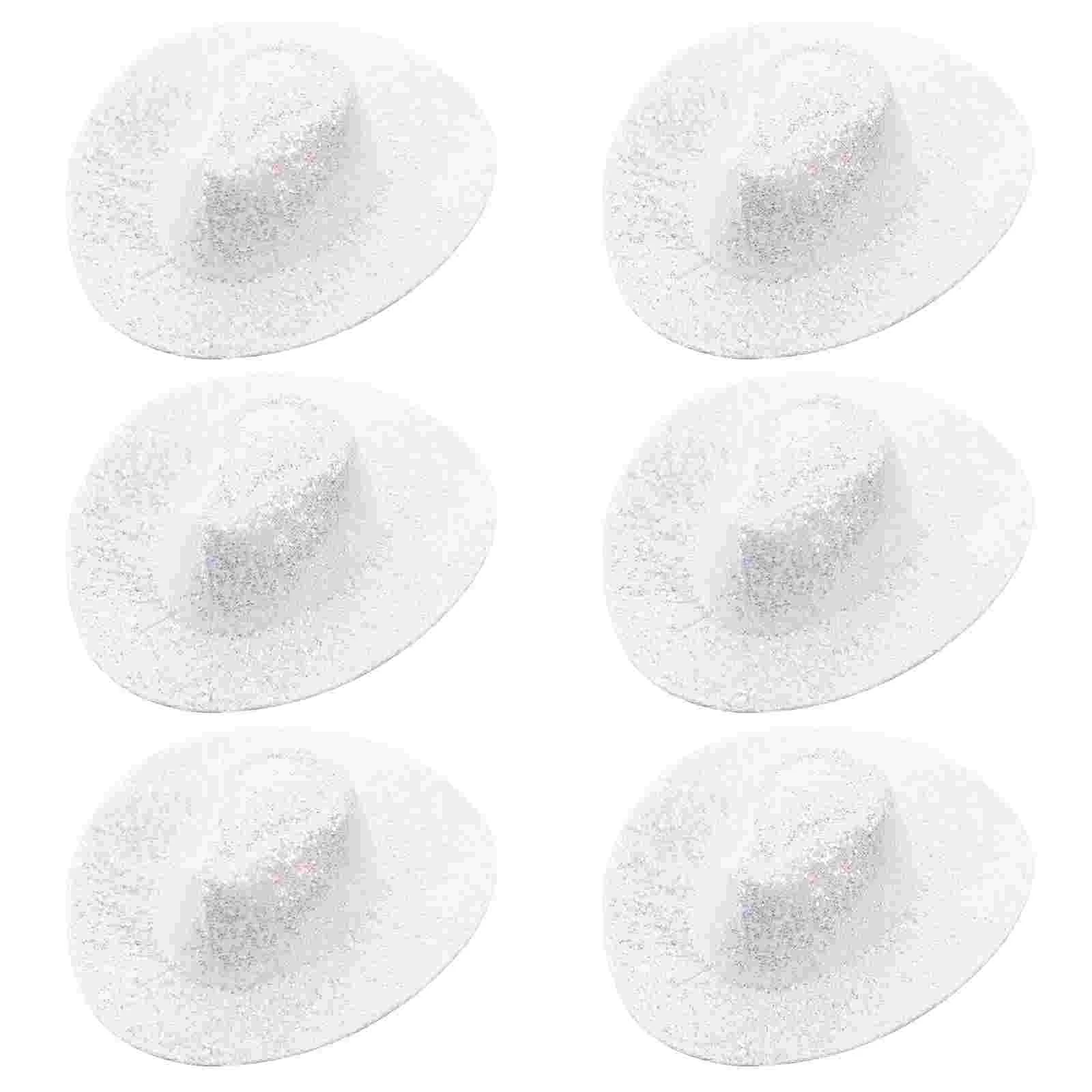 

6 Pcs Mini Cowboy Hat Small Hats Crafts Pink Decorations Delicate Tiny Artificial Miniature Party Adorable