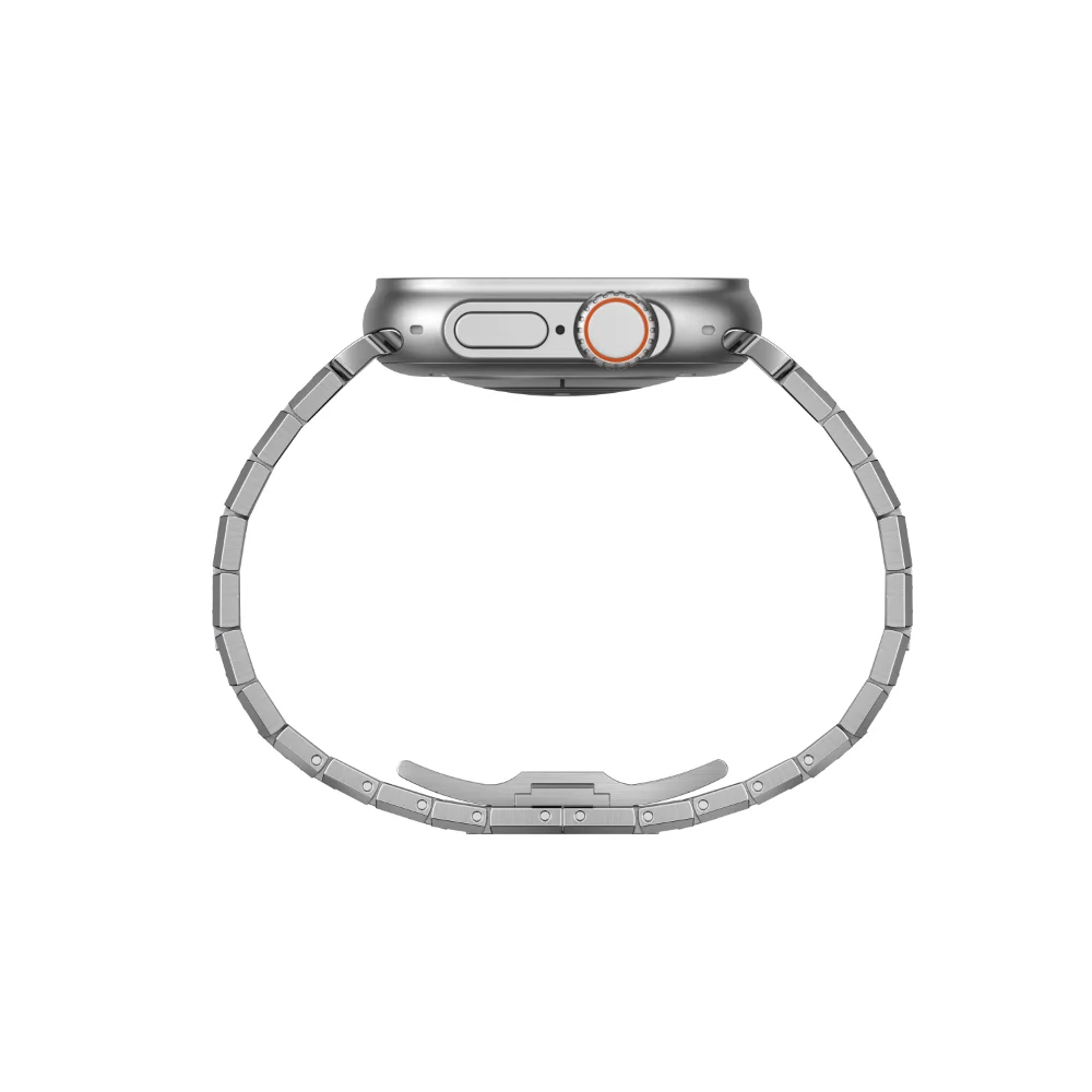 Luxry Men Strap for Apple Watch Band Ultra 49mm 8 7 45mm 41mm Steel Bracelet for IWatch 6 5 4 SE 40mm 44mm 38mm 42mm Wristband