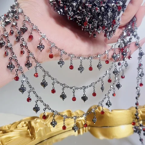 Медные подвески Y2K сердечко звезда 1 метр