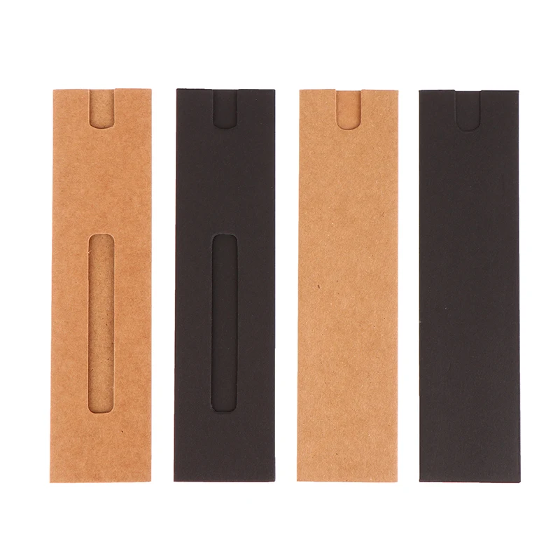 

new 10Pcs Pen Box Gift Sleeve Packaging Single Fountain Holder Pouch Ballpoint Cardboard Empty Case Kraft Paper Pen Sleeves