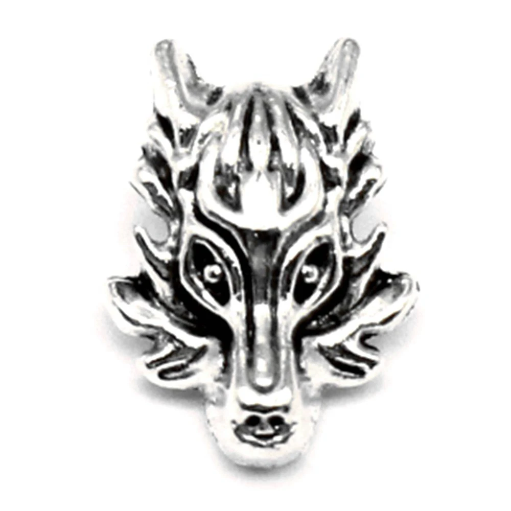 

50pcs Wholesale Jewelry Lots Wolf Head Charms Pendant Supplies For Jewelry Materials 12x17mm
