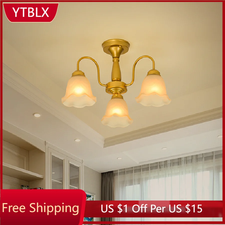 

Living Room Light Chandelier American Minimalist Style Bedroom Lamp Dining Room Study Art Lamp Modern European New Style