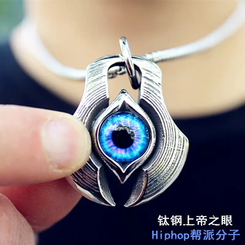 

Disney Personalized God's Eye Pendant titanium steel non fading retro Eye Pendant Jewelry trendy men's and women's Necklace