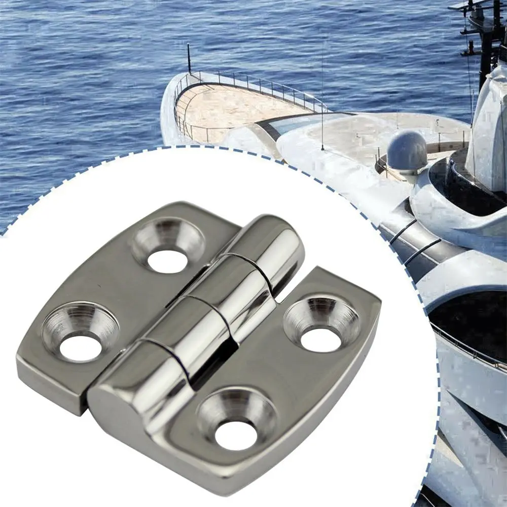 

4 Holes Boat Stamping Cabinet Hatch Hinge Stainless Steel Butt Hinge 180 Degree Marine Hardware Flush Mount