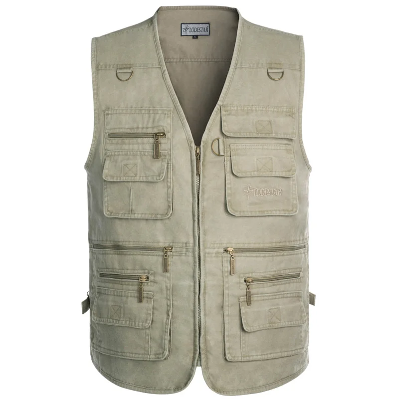 

Outdoor Denim Vests Men Big Size 7XL Military Multi-pocket Sleeveless Jackets Apring Autumn Wear resistant Cargo Jean Waistcoat