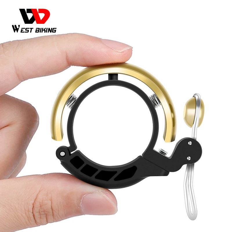

West Biking Bike Bicycle Bell Bronze Bell Aluminum Alloy Retro Crisp Mountain Bike Handlebar Bell Riding Bicycle Accessories