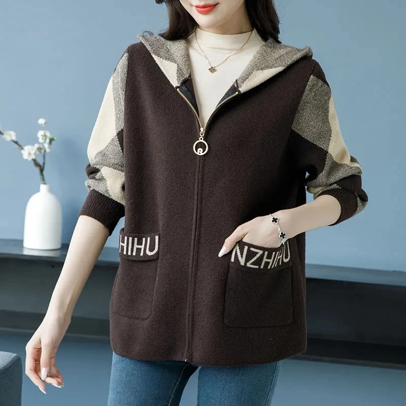 Куртка женская короткая с капюшоном модный Повседневный Кардиган в Корейском