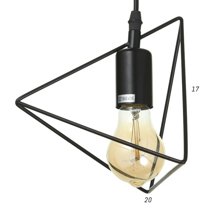 Светильник 2468/1 E27 40Вт черный 20х20х20-120 см 7353289