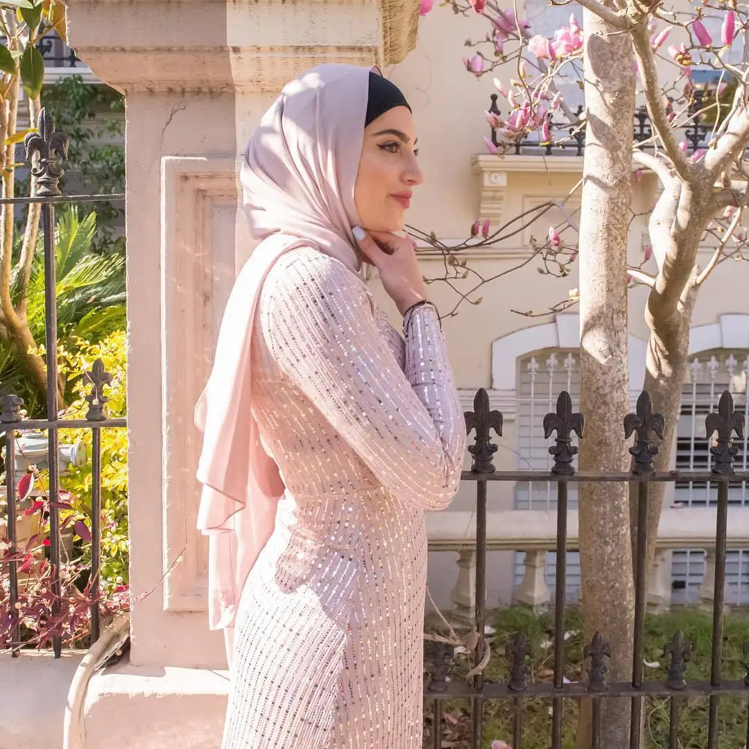 Новое мусульманское модное элегантное платье с блестками благородное элегантное женское Эксклюзивное Платье