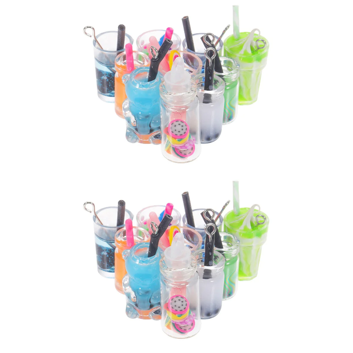 

20 Pcs Bottle Charms DIY Crafts Glass Bottle Charms for Keychain Hanging Pendant