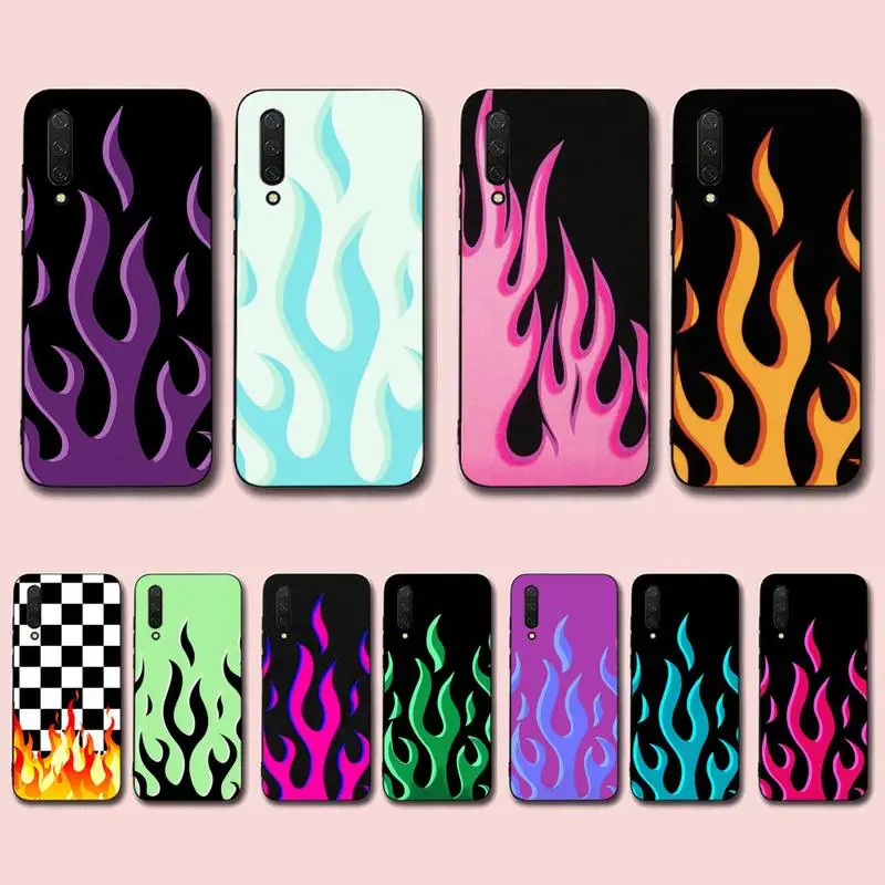 

Fashion Red Flames Phone Case for Xiaomi mi 5 6 8 9 10 lite pro SE Mix 2s 3 F1 Max2 3