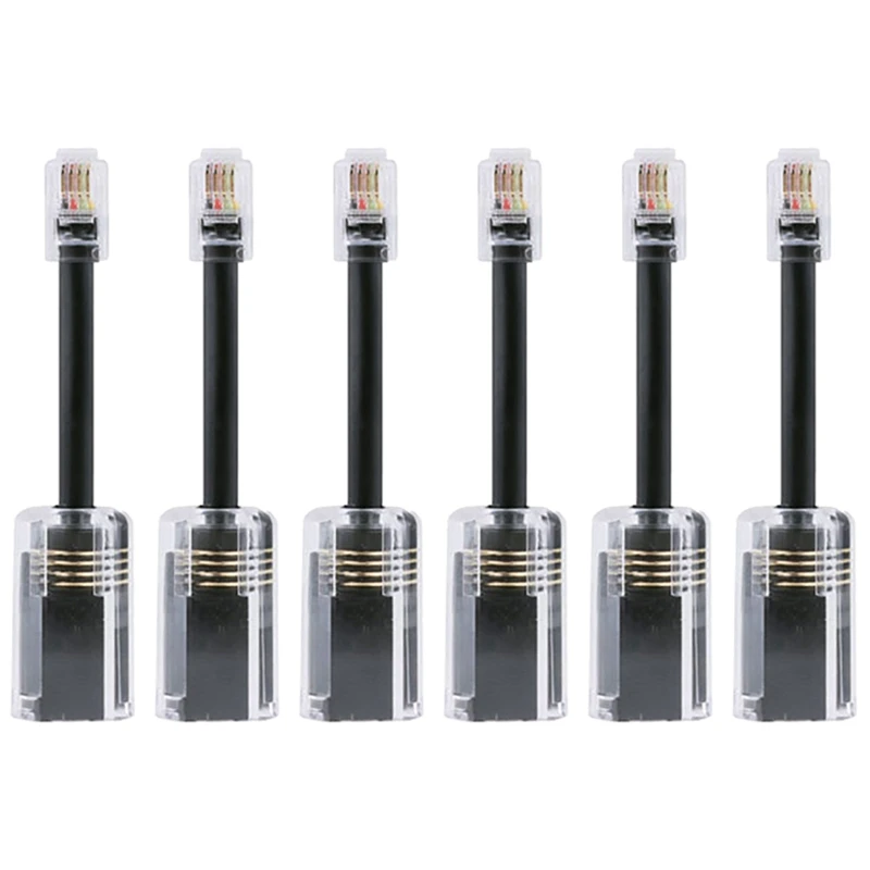 Телефонный Шнур Detangler RJ9 4P4C 360 градусов Расширенный вращающийся анти-угол черный