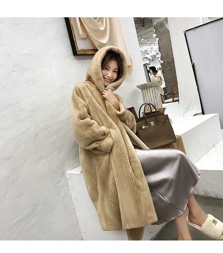 Time-limited Overcoat Coats Woman Winter 2022 Fur Mink Fur Thick Winter High Street Other Slim Real Fur Women Coat