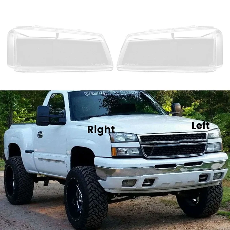 

Чехол для автомобильной левой фары, прозрачная крышка для объектива, крышка для фары для Chevrolet Silverado 2003-2007