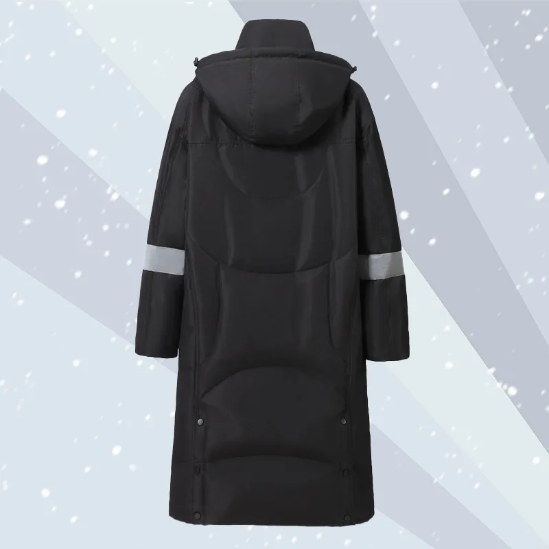 2022 Winter Long Down Coat Men Fashion Parkas New Windproof White Duck Down Puffer Jackets Overcoat Thicken Hooded Outerwear