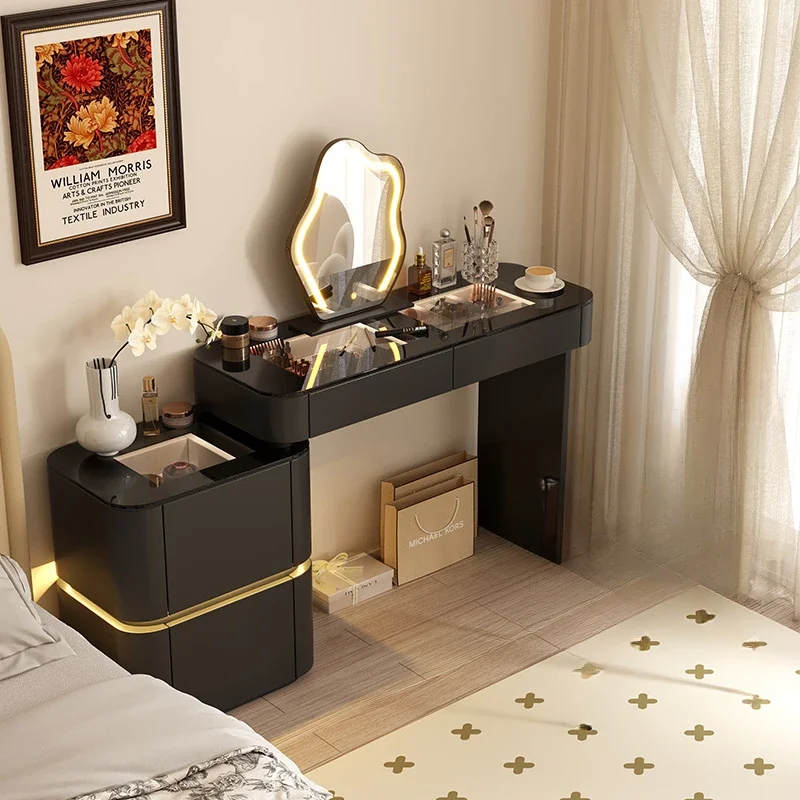 Туалетный столик туалетный деревянный для макияжа с зеркалом комод шкаф
